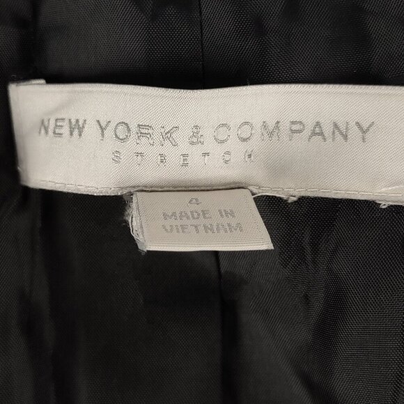 New York & Company Women’s Black One-Button Faux Pockets Blazer Jacket Size 4 - Picture 11 of 13